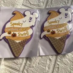 ディズニー　ハロウィン　コースター　パンプキンソフト　2個　スーベニア　おばけ