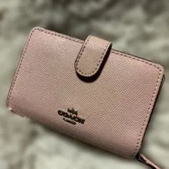 I*C様 COACH ピンク レザー 二つ折り財布
