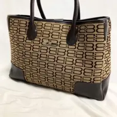 バレンシアガ トートバッグ 肩掛け BB柄 ロゴ プレート キャンバス 大容量