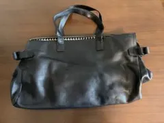 ヨウジヤマモト　ブラックレザートートバッグのサムネイル