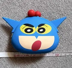 新品★シリコン製 がま口財布 ブルー　クレヨンしんちゃんアクション仮面
