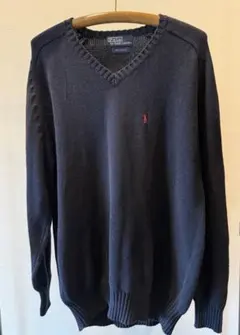 Polo by Ralph Lauren ネイビー 綿セーターXL