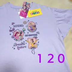 新品☆ディズニープリンセス 半袖Tシャツ 120cm 袖フリル ラプンツェルのサムネイル