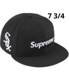 新品　Supreme MLB box logo new era 7 3/8 黒 Supreme x New Era MLB Box Logo New York Yankees Navy Fitted