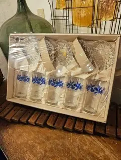 グラス　ガラス　コップ　東洋ガラス　コースター　昭和レトロ　アンティーク