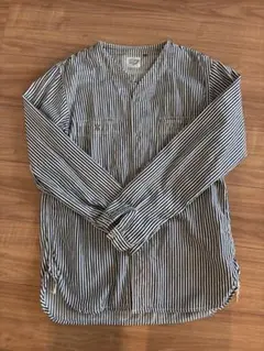 orslow ノーカラーシャツ　ヒッコリー　size2のサムネイル