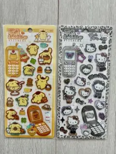 平成はっぴーフォン ポムポムプリン 黒豹キティちゃん 2枚セット