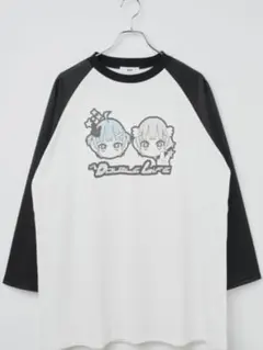 WEGO メッシュスリーブラグランロンT ブラック サブカル 天使界隈