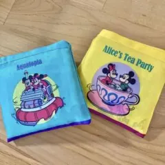新品東京ディズニーランド限定エコバッグ　トートバッグ２種　ミッキーミニーアクア