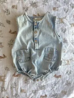 piupiuchick デニムロンパース18m