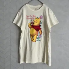 美品 公式ディズニーストア製 くまのプーさん 半袖Tシャツ 古着 サイズM