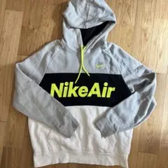 NIKE パーカー メンズ ロゴ プルオーバー グレー NikeAir 美品