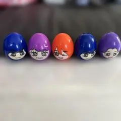 原宿系リアルピース起き上がりこぼし カラフルキャラクター卵型フィギュアセット