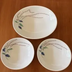 深川製磁　水引草　楕円大皿、取皿中✖️5 枚小✖️5枚セット 水引草 楕円皿 | 有田焼 深川製磁｜公式オンラインストア