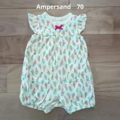 Ampersand アイスクリーム柄 ロンパース 70cmのサムネイル