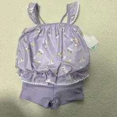 ユニコーン柄　紫色水着