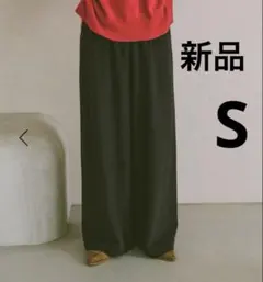 【新品】グローバルワーク　あったかリラックスワイドパンツ　S 黒