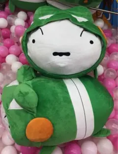 新品未使用 クレヨンしんちゃん シロかぶりっこ コロりんBIGぬいぐるみ