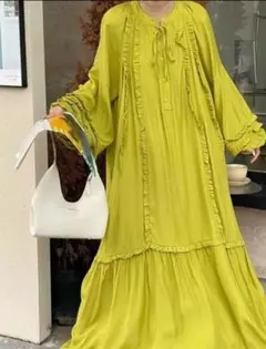 大きいサイズワンピース レディース きれいめ ゆったり体型カバー 高級感 長袖