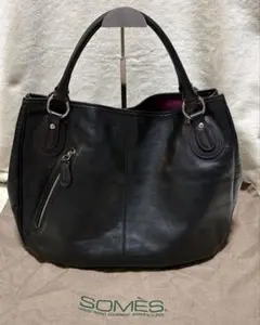 高級革✨ソメスサドル SOMÈS SADDLE 本革 レザートートバッグ 黒のサムネイル