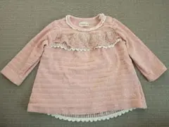 BiquetteClub　キムラタン　長袖カットソー 80 ピンク×チェック