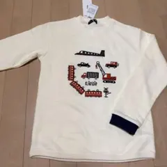 klädkåp 乗り物刺繍 トレーナー 130cm 新品