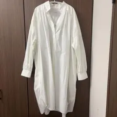 BLENHEIM スタンドカラー ロングシャツ ホワイト - メルカリ