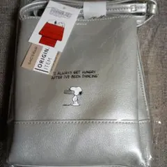 PEANUTS スヌーピー ショルダーバッグ シルバー