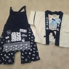ベビー90cm甚平お祭りセットアップ