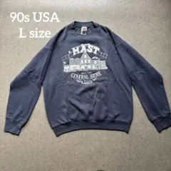 【USA製】フルーツオブザルーム　90s古着　スウェット L ネイビー