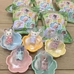 シルバニア　赤ちゃん＆お花のベッドセット　5個 新品未使用
