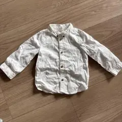 H&M ホワイト ボタンシャツ 9-12m