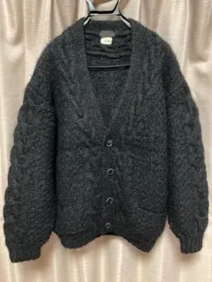 COMME CA DU MODE MEN 80s ウールカーディガン 黒のサムネイル