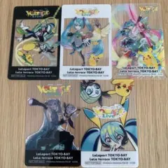 ポケモン　初音ミク ららぽーと 特典 クリアカード イラスト　全5種