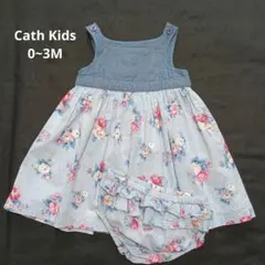 Cath Kids ワンピース 0~3mths デニム 花柄 ブルマつきのサムネイル