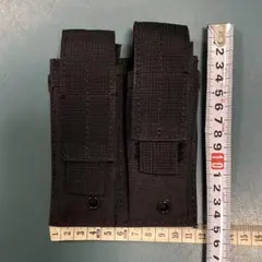 サバゲー用 ダブルマガジンポーチ ブラックのサムネイル