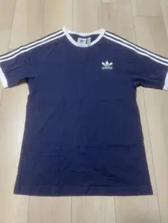 adidas アディダス Tシャツ ネイビー Oサイズ