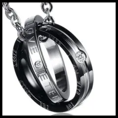 ネックレス ダブル リング サージカルステンレス アレルギー対応