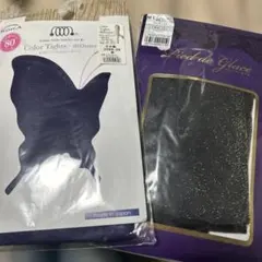 光沢ラメパンスト、カラータイツ M-L 2足セット