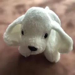 ホワイト犬型ぬいぐるみ