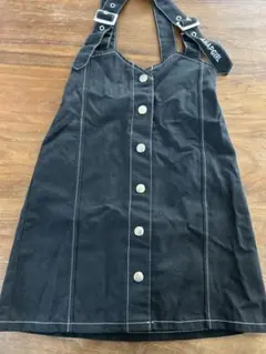 ANAPGIRL 黒 ジャンバースカート