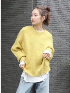 アングリッド ungrid カラーモヘア混ルーズニット