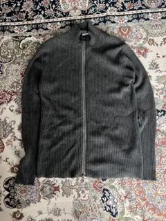 00s DKNY gray double zip driver knitのサムネイル