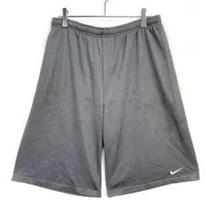 NIKEナイキショートパンツジャージショーツスウッシュロゴ刺繍メッシュグレー