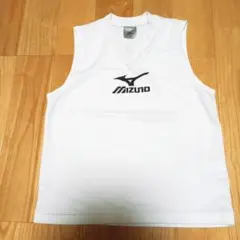 【Mizuno 】ホワイト Vネック タンクトップ 140
