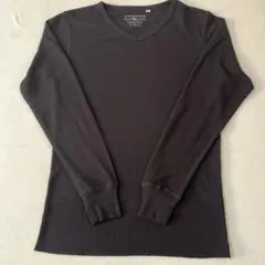 AVIREX USA Vネック ワッフル 長袖Tシャツ 黒(XLサイズ)のサムネイル