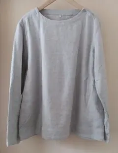 値下げ！無印良品 フランネル 長袖シャツ コットン100% ライトグレー