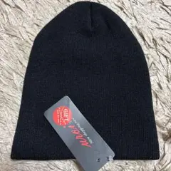ブラックニット帽 タグ付き