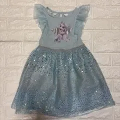 H&M アナ雪 エルサ ワンピース ドレス 110 キラキラ チュール