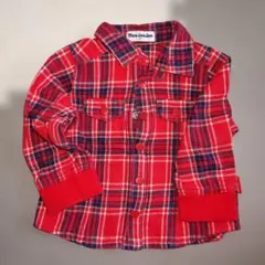 MoujonJon レッドチェック フランネルシャツ 80